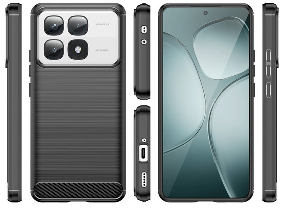 Θήκη για Xiaomi 14T, Carbon, μαύρη