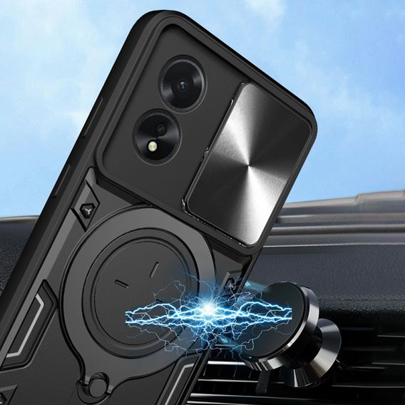 Θωρακισμένη θήκη για Oppo A18 4G / A38 4G, CamShield Slide, μαύρη