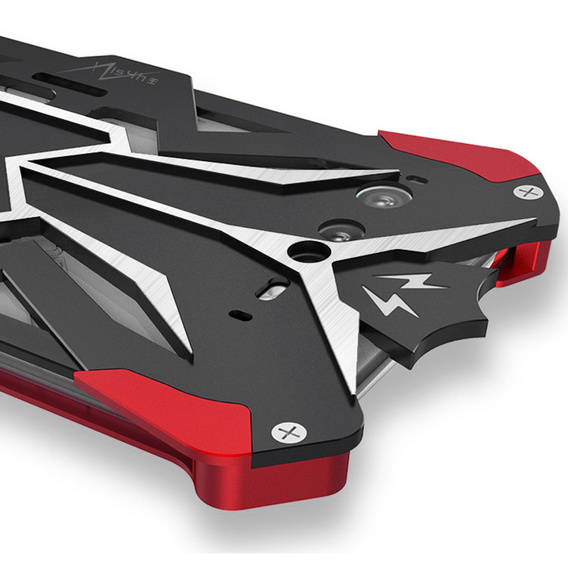 Θωρακισμένη θήκη για Asus ROG Phone 6 5G, Aluminum Alloy, μαύρο / κόκκινο