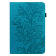 θήκη με πτερύγιο για Lenovo Tab M9, flower, μπλε