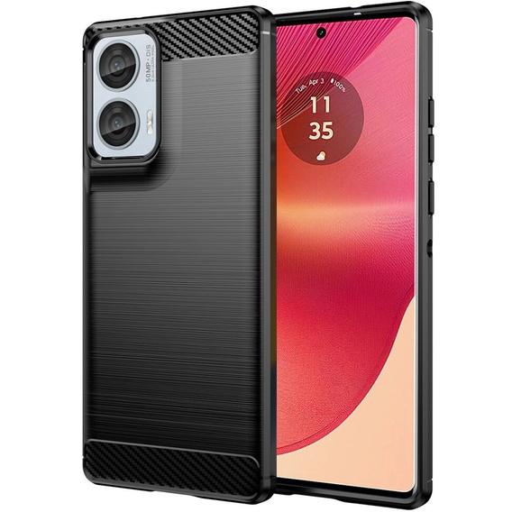 Θήκη για Motorola Edge 50 Fusion 5G, Carbon, μαύρη