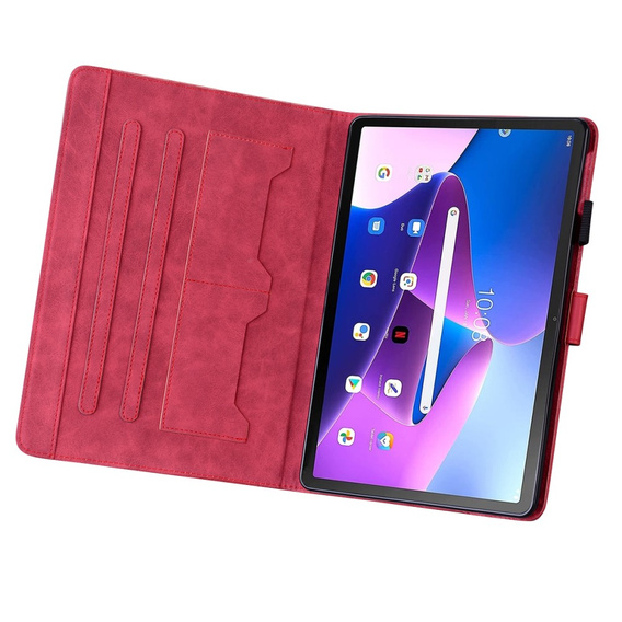 θήκη για Lenovo Tab M10 Plus 10.6 Gen 3, με πτερύγιο, animal, κόκκινη