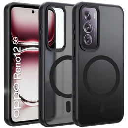 Θήκη για Oppo Reno 12 Pro, για MagSafe, ERBORD Μatt Case, μαύρη