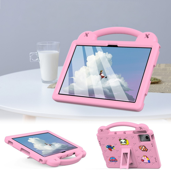 Παιδική θήκη για Lenovo Tab M11, Cute Patterns, με βάση, ροζ