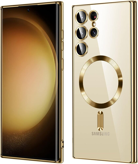Θήκη για Samsung Galaxy S23 Ultra, MagSafe Hybrid, χρυσή