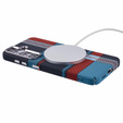 Θήκη για Samsung Galaxy S25, ανθρακονήματα MagSafe, μπλε / κόκκινο