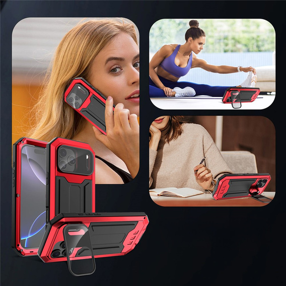 Θήκη R-JUST με προστατευτικό οθόνης και βάση για iPhone 17 Pro Max