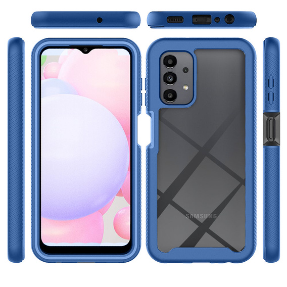 Θήκη για Samsung Galaxy A13 4G, Shockproof, με μεμβράνη, μπλε