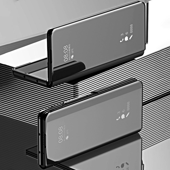 Θήκη για Samsung Galaxy Z Fold3 5G, Clear View, μαύρη