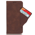 Θήκη με πτερύγιο για Xiaomi 14T, Card Slot, καφέ