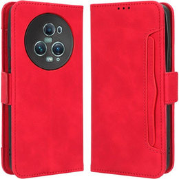 Θήκη με πτερύγιο για Honor Magic 5 Pro 5G, Card Slot, κόκκινη