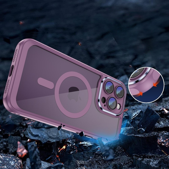 Θήκη για iPhone 14 Pro Max, ERBORD Impact Guard, MagSafe, μωβ