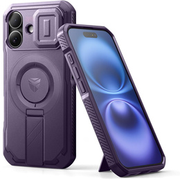 Θωρακισμένη θήκη για iPhone 16, Dexnor CamProtect MagSafe, μωβ