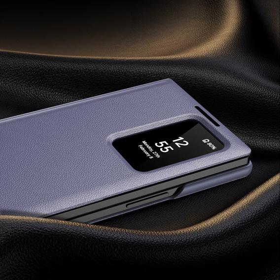 Αναδιπλούμενη θήκη για Samsung Z Fold5 5G, Smart View Wallet, λεβάντας