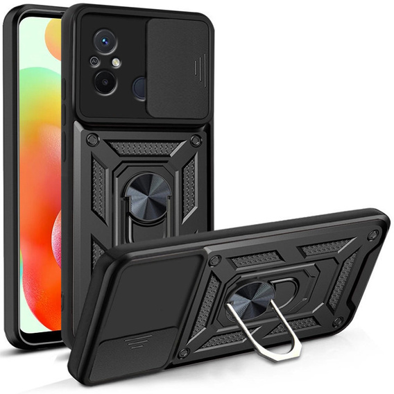 Θήκη για Xiaomi Redmi 12C, CamShield Slide, μαύρο