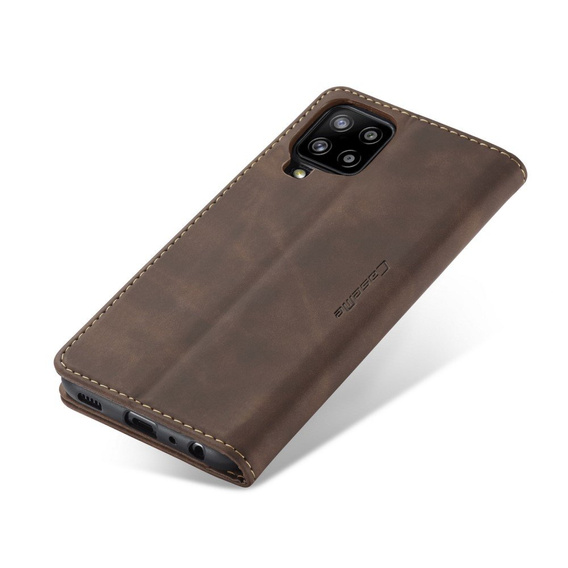 θήκη CASEME για Samsung Galaxy A12 / M12 / A12 2021, Leather Wallet Case, καφές