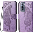 Θήκη με πτερύγιο για Infinix Hot 50 Pro+ 4G, Butterfly, μωβ