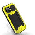 Θήκη για iPhone 13 Mini, R-JUST CamShield Slide, θωρακισμένη, κίτρινη / μαύρη