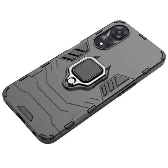 Θήκη για Oppo A78 5G, Kickstand Ring, μαύρη