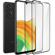 2x Μετριασμένο γυαλί για Samsung Galaxy A33 5G, ERBORD 3D πλήρης οθόνη