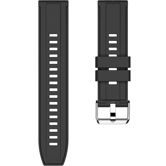 Pasek silikonowy 22mm uniwersalny - Czarny
