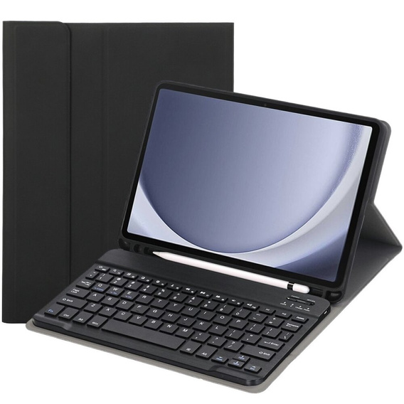 Θήκη + πληκτρολόγιο Samsung Galaxy Tab A9+, Leather Pen Slot, μαύρη