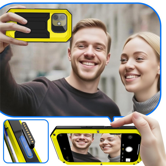 Θήκη R-JUST με προστατευτικό οθόνης και βάση για iPhone 17