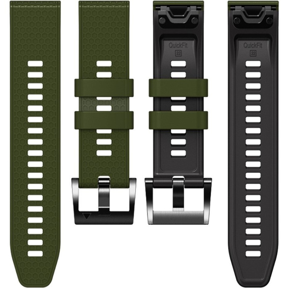 Λουράκι σιλικόνης για Garmin Fenix 7 / Forerunner 965 / 955 / 945 / 935, πράσινη / Μαύρο