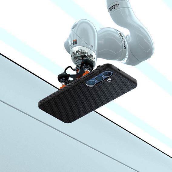 θήκη Spigen για Samsung Galaxy S25+ Plus, Liquid Air, μαύρη + μετριασμένο γυαλί 9H