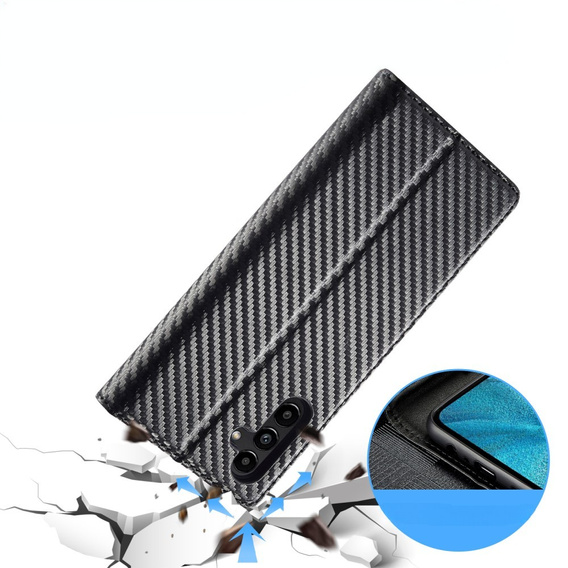Θήκη με πτερύγιο για Samsung Galaxy A26, Carbon LC.IMEEKE, μαύρη