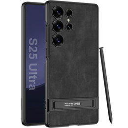 Θήκη για Samsung Galaxy S25 Ultra, GKK Leather, μαύρη