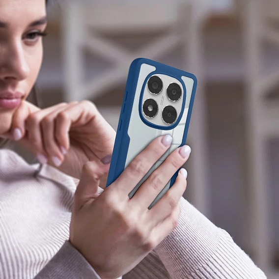 Θήκη για Xiaomi Redmi Note 14 Pro 5G, Shockproof, με μεμβράνη, σκούρο μπλε