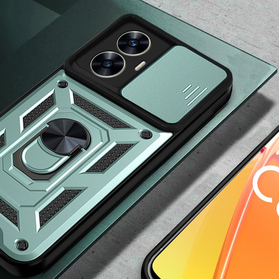 Θήκη για Realme C55, CamShield Slide, πράσινο