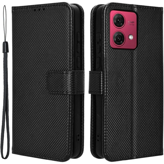 Αναδιπλούμενη θήκη για Motorola Moto G84 5G, Smart Magnet, μαύρο