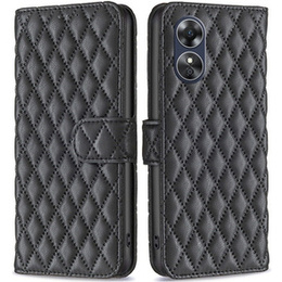 Θήκη με πτερύγιο για Oppo A17, Wallet, BINFEN COLOR, μαύρη