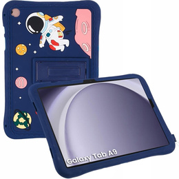 Παιδική θήκη σιλικόνης για Samsung Galaxy Tab A9 T220 X110 / X117, θωρακισμένη, αστροναύτης, Ναυτικό μπλε