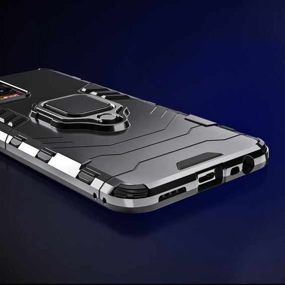 Θήκη για Realme 8 / 8 Pro, Kickstand Ring, μαύρη