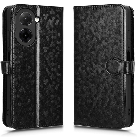 θήκη πτερύγιο για Xiaomi Redmi A5, Wallet Rhombus, μαύρη