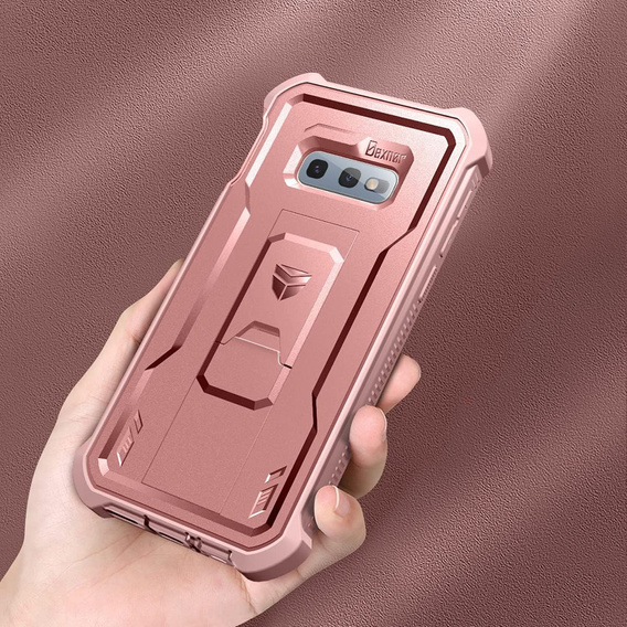 Θωρακισμένη θήκη για Samsung Galaxy S10e, Dexnor Full Body, ροζ rose gold