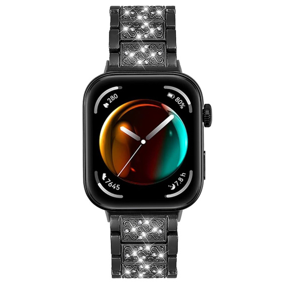 Διαμαντένιο βραχιόλι για Xiaomi Smart Band 8 Pro, Μαύρο