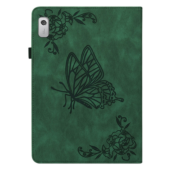 θήκη για το Lenovo Tab M9, Butterfly, πράσινη