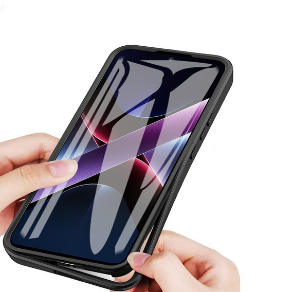 Θήκη για Xiaomi Poco X7 Pro 5G, Shockproof, με μεμβράνη, μαύρη
