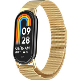 Βραχιόλι Μιλάνου με θήκη για Xiaomi Smart Band 10 / 9 / 8, zlaté
