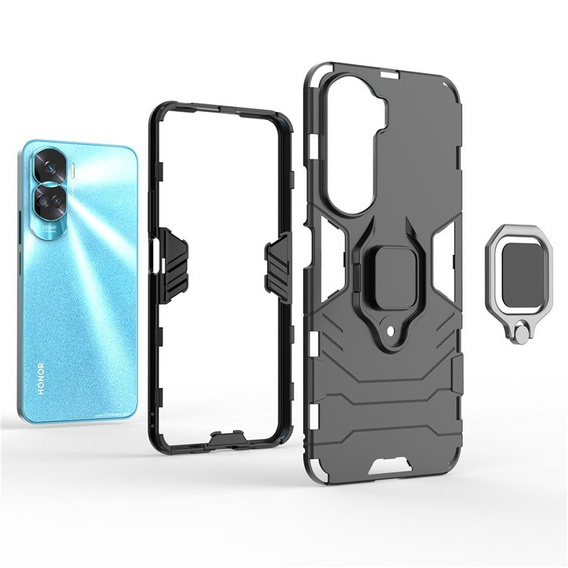 Θήκη για Honor 90 Lite 5G / X50i 5G, Kickstand Ring, μαύρη