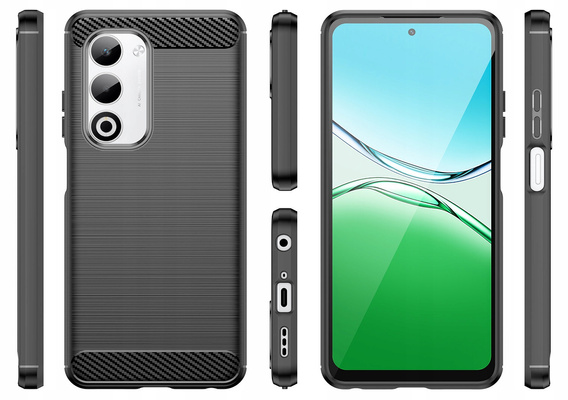 Θήκη για Oppo A5 5G / A5m, Carbon, μαύρη