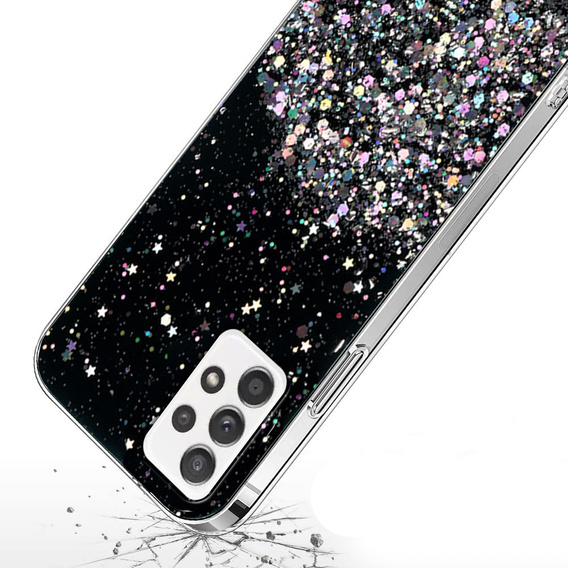 Θήκη για Samsung Galaxy A13 4G, Glittery, μαύρη