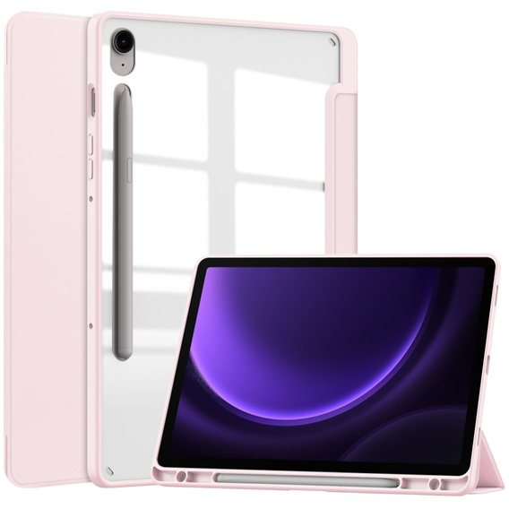 Θήκη για Samsung Galaxy Tab S10 Lite / S10 FE / S9 FE, Smartcase Hybrid, με χώρο για γραφίδα, ροζ