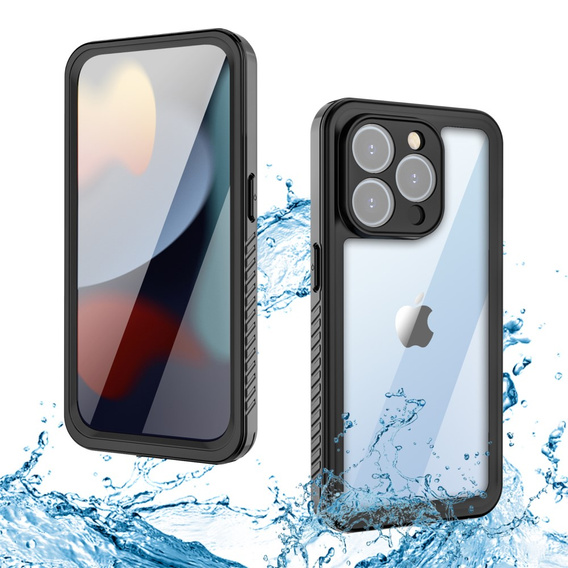 Αδιάβροχη θήκη IP68 για το iPhone 15 Pro, μαύρη