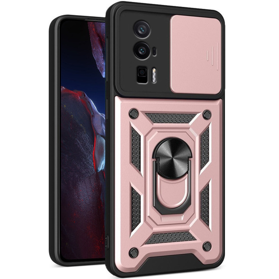 Θήκη για Xiaomi Poco F5 Pro, CamShield Slide, ροζ rose gold