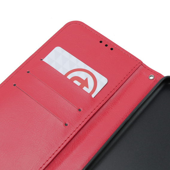 Θήκη με πτερύγιο για Oppo A79 5G, Crazy Horse Wallet, κόκκινη